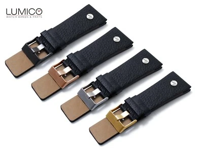 Para reloj diésel negro correa de cuero genuino hebilla/cierre para hombre 22-34 mm Foto 1 de 4