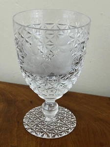 DE COLECCIÓN Gran Grabada Cristal Transparente Cáliz con Avellana 14cm - Imagen 1 de 13