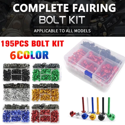 Complete Fairing Bolts Kit Bodywork Screws For Kawasaki Ninja 400R 650R 250 1000 - Image 1 of 4