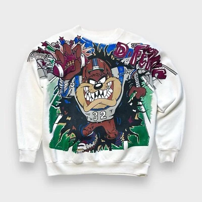 Sudadera De Colección Años 90 Taz Fútbol AOP Breakthrough, Freeze NY Looney Tunes 2 Caras Foto 1 de 4