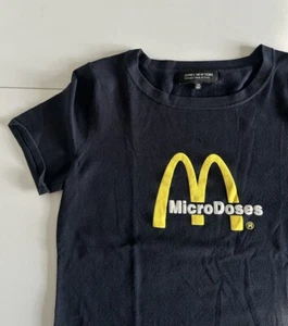 Custom 1of1 Upcycled Microdose T Shirt Shrooms Acid LSD Drug Spoof XS/Small Dose - Picture 1 of 6