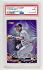 2022 BOWMAN'S BEST PURPLE REFRACTOR #/250 ROOKIE CARD JEREMY PENA PSA 9 ASTROS