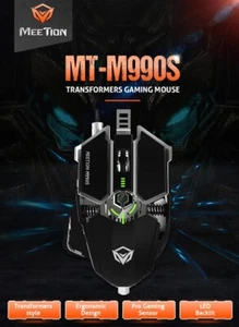 Gurren Buggie Mouse MeeTion M990S RGB - Black - Picture 1 of 10