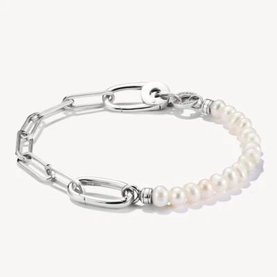 THOMAS SABO Charm Armband 925 Silber Perle Connect Clip Länge 17 cm C1209-082-14 - Bild 1 von 4