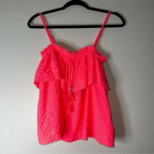 Camiseta sin mangas LILLY PULITZER neón coral arrecife texturizada Mays XS NUEVA - Imagen 1 de 7