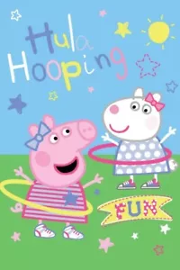 Peppa Pig Fleece Überwurf Decke 100 x 150 cm Hula Hoop - Bild 1 von 1