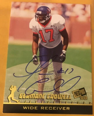 1998 Press Pass Autographs #16 Germane Crowell Lions - Image 1 of 2