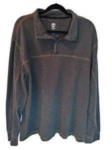 Timberland Herren grau mit Rostbesatz Fleecepullover mit Viertelreißverschluss, Größe, 2X - Bild 1 von 7