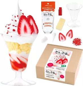 Kit de muestra artesanal de muestra de comida parfait de fresa japonés hágalo usted mismo réplica de comida Japón - Imagen 1 de 9