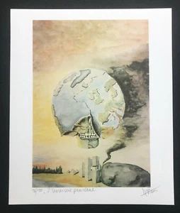 Herbert Paas Der denkende Mensch Offset Litho 56/150 handsigniert Multirealismus - Bild 1 von 1