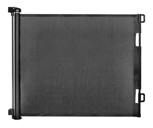 Schwarzes einziehbares Baby Kind Haustier Sicherheitstor 33 "hoch & ausziehbar bis 55" breit - Bild 1 von 4