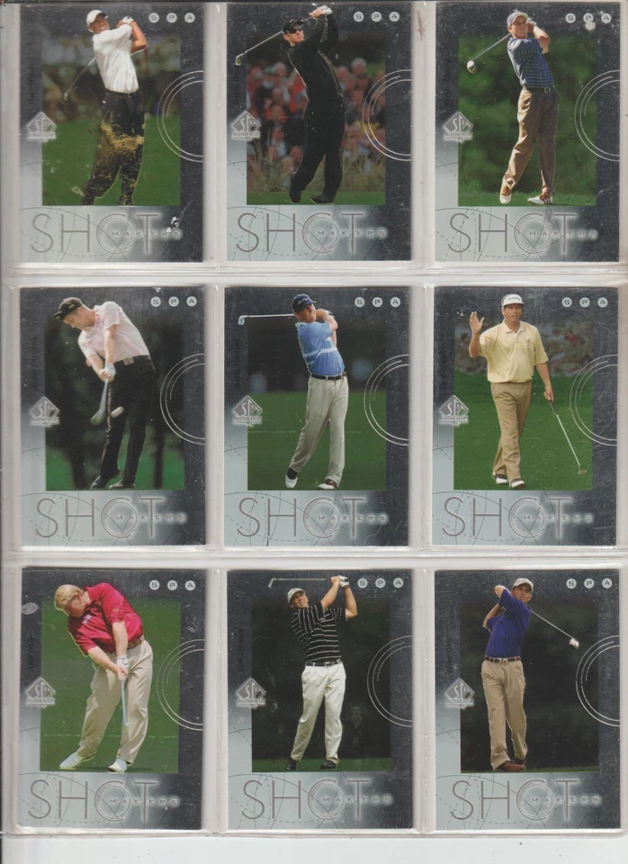 2001 UPPER DECK SP AUTHENTIC GOLF SHOT MASTERS COMPLETE 9-CARD SET W/T.WOODS - Image 1 of 1