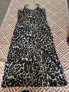 BP Cheetah Dress Size Small Side Slit Tank Gown - Picture 1 of 9