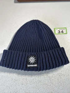 Unisex blau Sandbanks Beanie Mütze Poole Luxusmarke Größe Small - Bild 1 von 5
