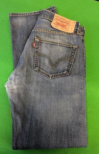 Levi’s 501 button fly ripped straight leg W32 L32 - Picture 1 of 12