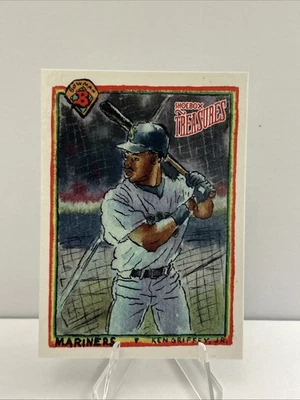 2025 Topps Shoebox Treasures Ken Griffey Jr./99 sello 1990 Bowman Mariners Foto 1 de 2