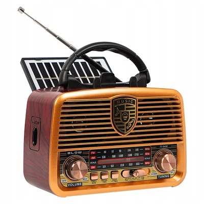 Radio portátil BLOW solar AM/FM BT AUX USB TWS RA10 - Imagen 1 de 4