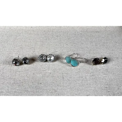 Stella & Dot 银色耳钉套装水钻和人造宝石 4 件套 — 第 1/4 张图片