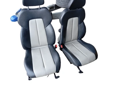 Sièges En Cuir Mercedes Benz SLK R170 Gauche Droite Bicolore Noir Beige Mopf - Photo 1/4