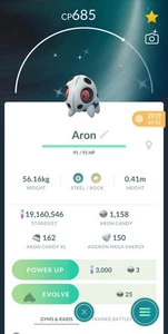 Pokémon GO - Shiny Aron (30 Tage Freundschaft oder Registriert) Trade - Bild 1 von 1