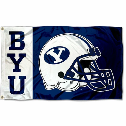 Brigham Young University Football Helmet Flag Cover