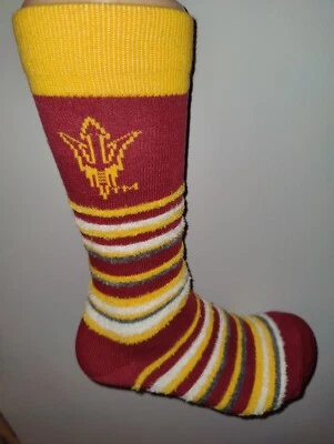 Arizona State Sun Devils Women's Fuzzy Stretch Blend NCAA Crew Team Socks Medium - Image 1 of 2