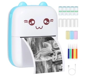 Mini imprimante thermique portable de poche bluetooth photo, étiquette, mémo - Afbeelding 1 van 6