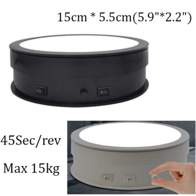 15cm New Turntable  Illumination Rotating Display Platform W/LED Light 110/220V - Image 1 of 4