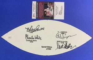 USC Heisman Signed Football Panel 4 Auto OJ Simpson Marcus Allen JSA AE43315 - Picture 1 of 4