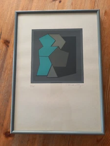 Victor Vasarely  Quami-1  1959 signiert 4/125 gerahmt - Bild 1 von 4