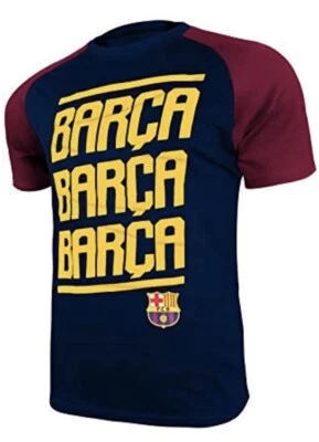 Camisa de treino Raglan masculina manga curta Icon Sports Barcelona Barca tamanho grande - Imagem 1 de 4