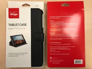 OEM Verizon Folio Stand Case para Ellipsis 8 - Negro - - Imagen 1 de 1