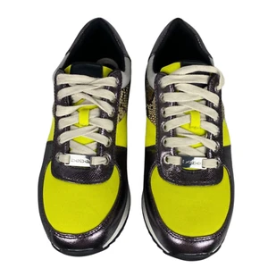Bebe Brienne Women's Size 8.5  Logo Lace Up Snake Skin Design Sneaker - Picture 1 of 15