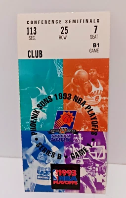 1993 NBA WESTERN CONFERENCE SEMI FINALS SPURS AT PHOENIX SUNS TICKET STUB GAME 1 - Image 1 of 2