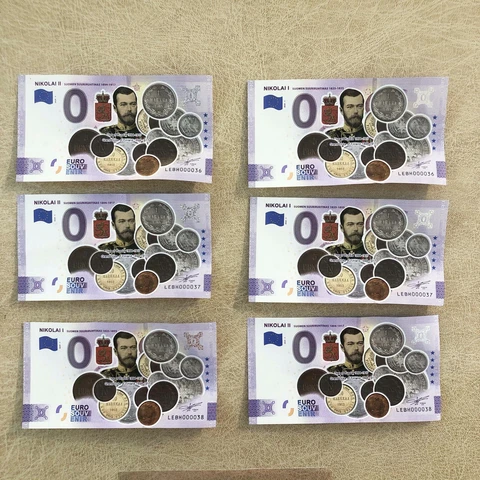 Euro Souvenir Finland Colour Set of 6 Souvenirscheine Banknotes Cover