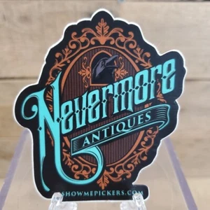 Nevermore Antiques Crest Sticker 2.75" X2.5" - Picture 1 of 3