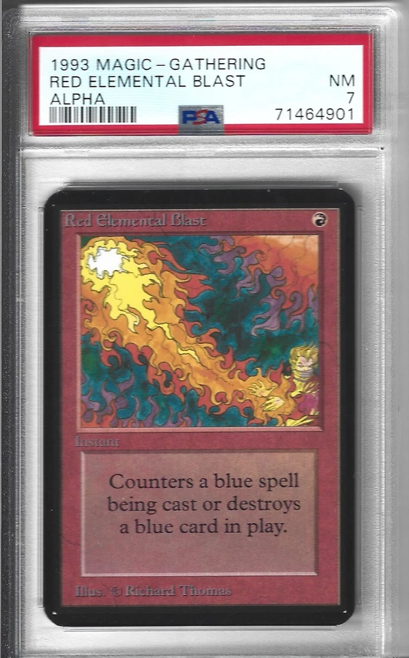 Magic MTG - Alpha - Red Elemental Blast - NM PSA 7 - Image 1 of 1
