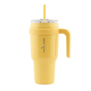 Tumbler - Straw, Lid & Handle - Insulated Stainless Steel 40oz - Picture 1 of 7