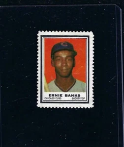 1962 Topps Stamps Ernie banks, Chicago Cubs, HOF, Fair! - Picture 1 of 2