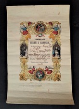 1852 antique FRAKTUR ANNA KAPP jackson lebanon pa german sebald Birth Baptism