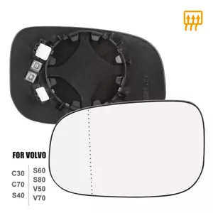 Espejo retrovisor térmico del lado izquierdo del conductor de vidrio con respaldo para Volvo C30 C70 S40 S60 S80V50 - Imagen 1 de 7