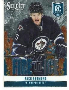2013-2014 PANINI SELECT HOCKEY - ZACH REDMOND - FIRE ON ICE - FR-40 - JETS - RC - Picture 1 of 1