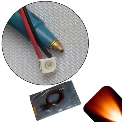 10 x 12v PLCC2 3528 1210 Orange Amber SMD LED PreWired LED 9v-18v Prewired Lite - Image 1 of 4