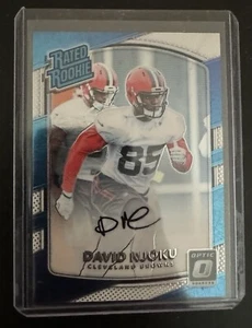 2017 Donruss Optic David Njoku Rated Rookie Auto /150 - Picture 1 of 2