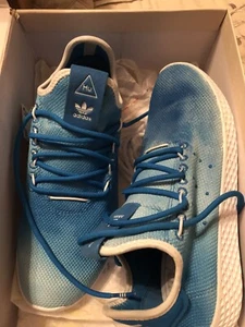 Adidas Pharell Hu Sneakers Big Kid 7 Blue Or Women’s Size 8 - Picture 1 of 3