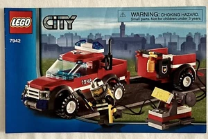 LEGO City 7942 Todoterreno Instrucciones de Rescate de Bomberos Manual Libro Solo Folleto - Imagen 1 de 4