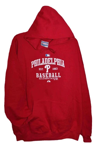 Philadelphia Phillies Red Hoodie Men's Large Cover