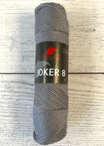 50g Wolle Pro Joker 8 Cotton 100% Baumwolle Strickgarn Fb 186 Grau Häkeln - Bild 1 von 1