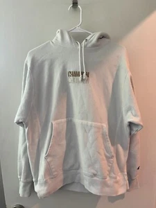 TRENDY! Champion MEDIUM Hoodie Reverse Weave White Logo - Picture 1 of 3