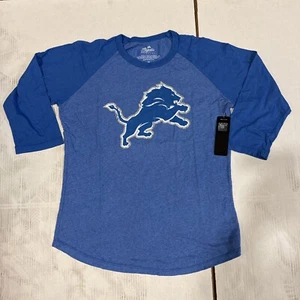 Majestic Threads Aidan Hutchinson Detroit Lions 3/4 Sleeve Shirt Adult NWT W10 - Picture 1 of 4
